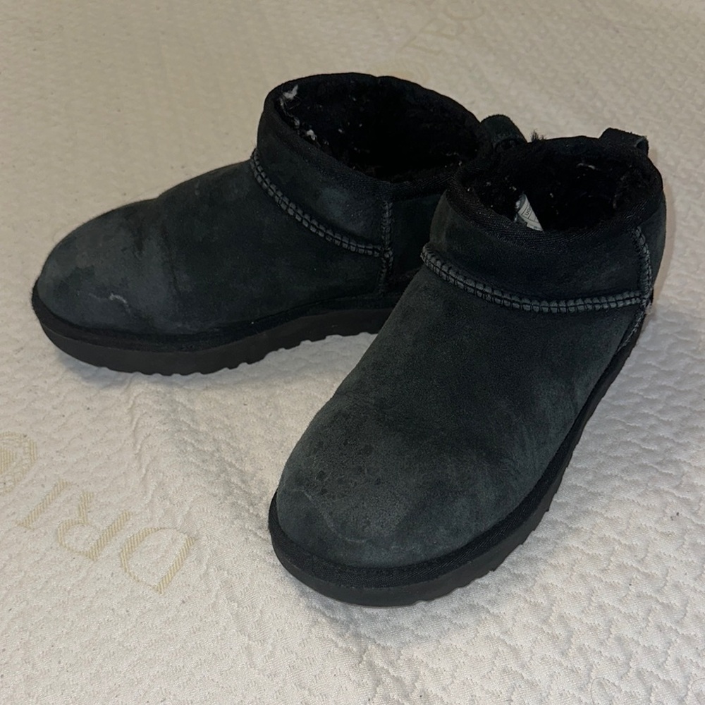 UGG Black Suede Ankle Boots